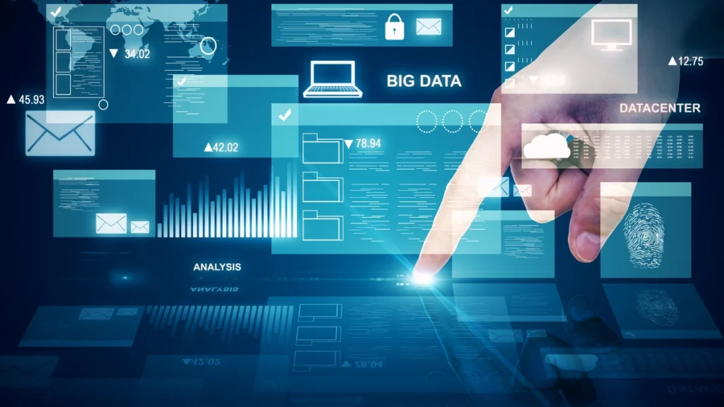 Illustration explaining what a digital twin is, showing a physical asset connected to its virtual model using real-time data.