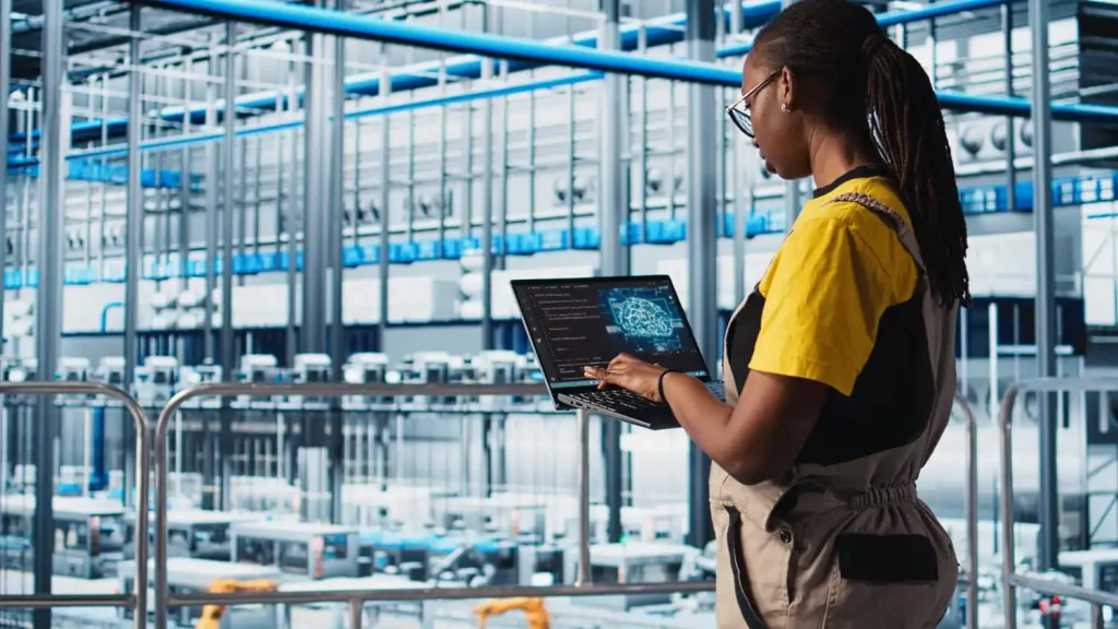 Industrial cloud computing platform displaying engineering project data, construction analytics, remote collaboration tools, and real-time operational monitoring.